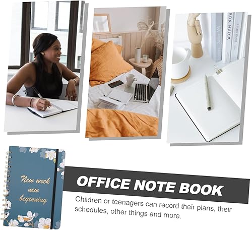 Miniatura 9 de Ciieeo 2pcs Daily Planner Notebook Daily Goals Notebook English Agenda Planner Office Memo Pad Notebooks College Ruled Spiral Notepad Portable Note