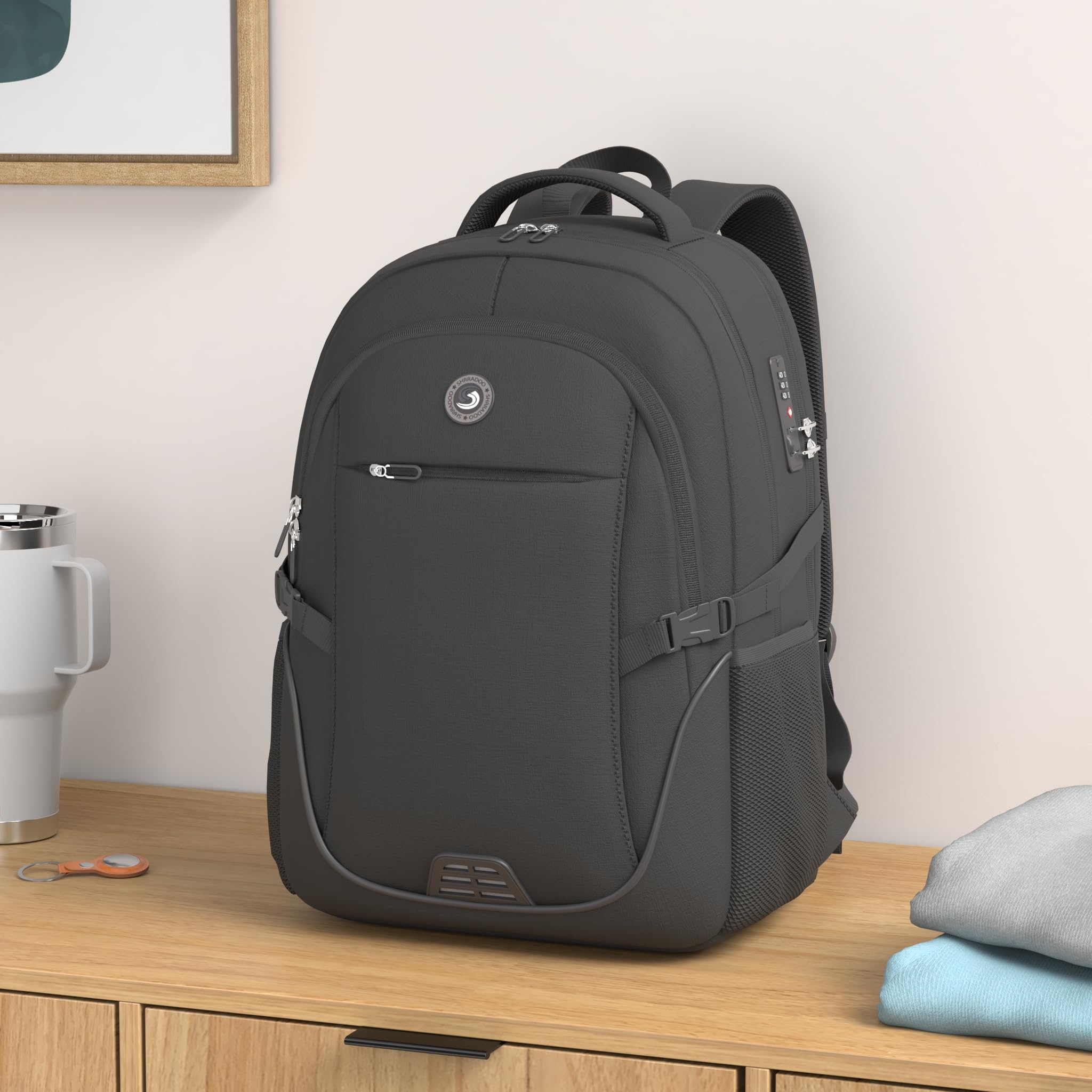 SHRRADOO Travel Laptop Backpack for Men Women, College High Schoolbag — Amazon image 25