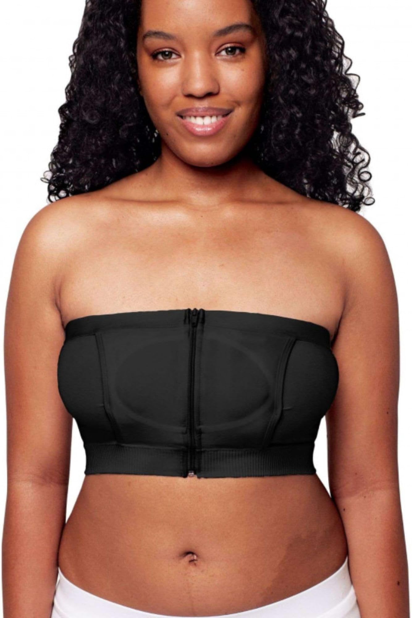 Hands Free Pumping Bustier, Easy Expressing Pumping Bra with Adaptive Stretch for Perfect Fit