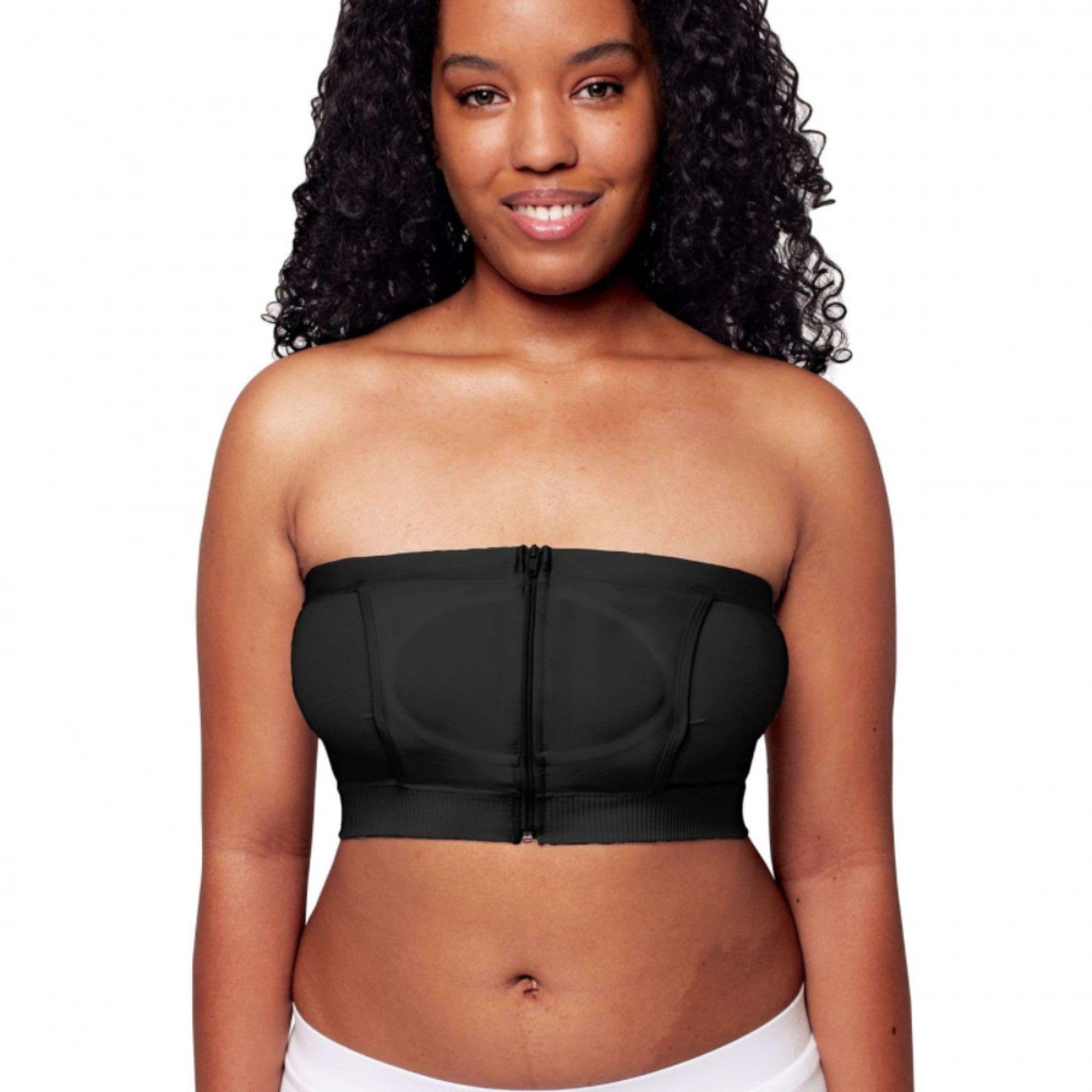 Hands Free Pumping Bustier, Easy Expressing Pumping Bra with Adaptive Stretch for Perfect Fit