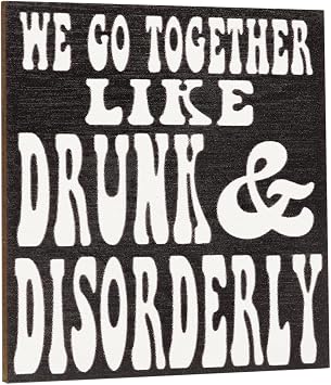 JennyGems We Go Together Like Drunk and Disorderly Funny Refrigerator Magnets, 3 x 3 Inches, Sarcastic Fridge Magnets, Made in USA