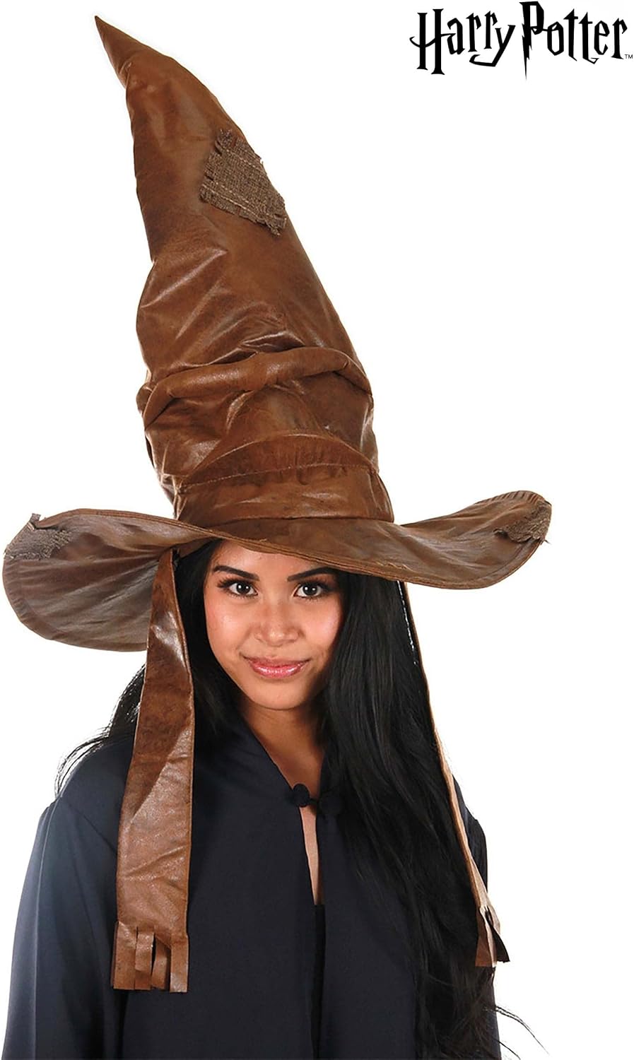 Harry Potter Deluxe Padded Sorting Hat Costume - Authentic Design with Hidden Pocket & Memory Wire Brim Edge
