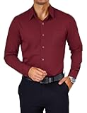 Mens Dress Shirts Wrinkle Free Long Sleeve Button Down Shirts Formal Business Shirt