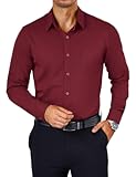 Mens Dress Shirts Wrinkle Free Long Sleeve Button Down Shirts Formal Business Shirt