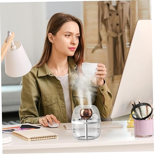 Miniatura 5 de Air Humidifier for Bedroom 2L USB Cool Mist Humidifiers Dual Spray Portable Humidifier with Night Light Quiet 32db 360 Wide Area Coverage for Baby