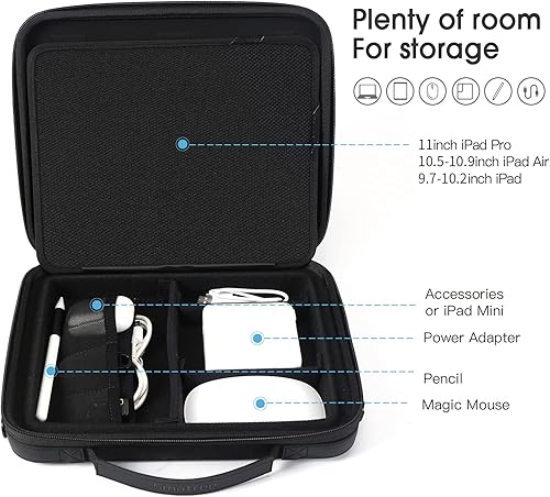 Miniatura 3 de Smatree Funda rígida para iPad de 10 a 11 pulgadas para iPad Pro 2022 de 11 pulgadas, iPad Air 2022 de 10.9 pulgadas, bolsa de hombro para tableta y