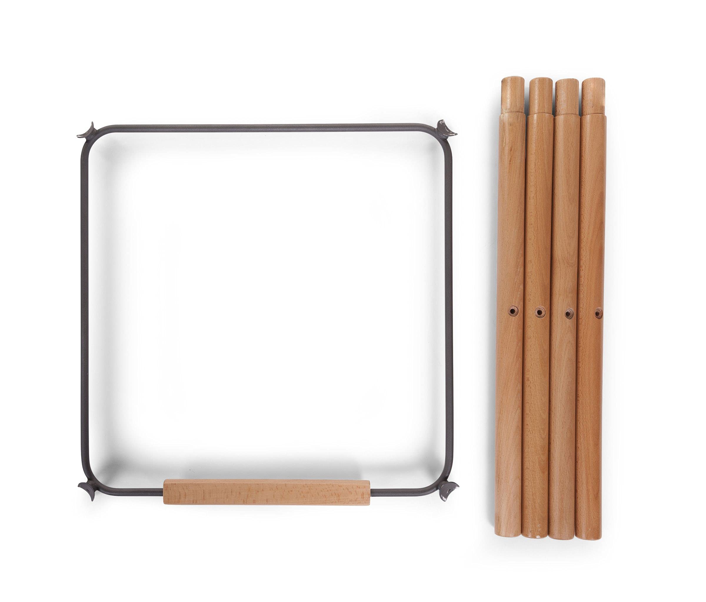 CHILDHOME, Set di piedi extra lunghi per il seggiolino per bambini Evolu 2, adatto all'isola della cucina o al bar, altezza 90 cm, poggiapiedi, legno di faggio, facile da assemblare, colore antracite