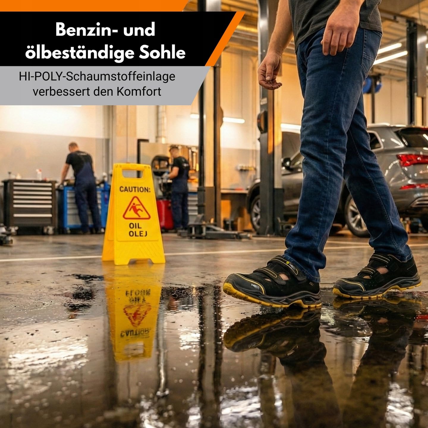 NEO TOOLS Sicherheitssandalen S1 ESD, Arbeitsschuhe mit Kompositkappe