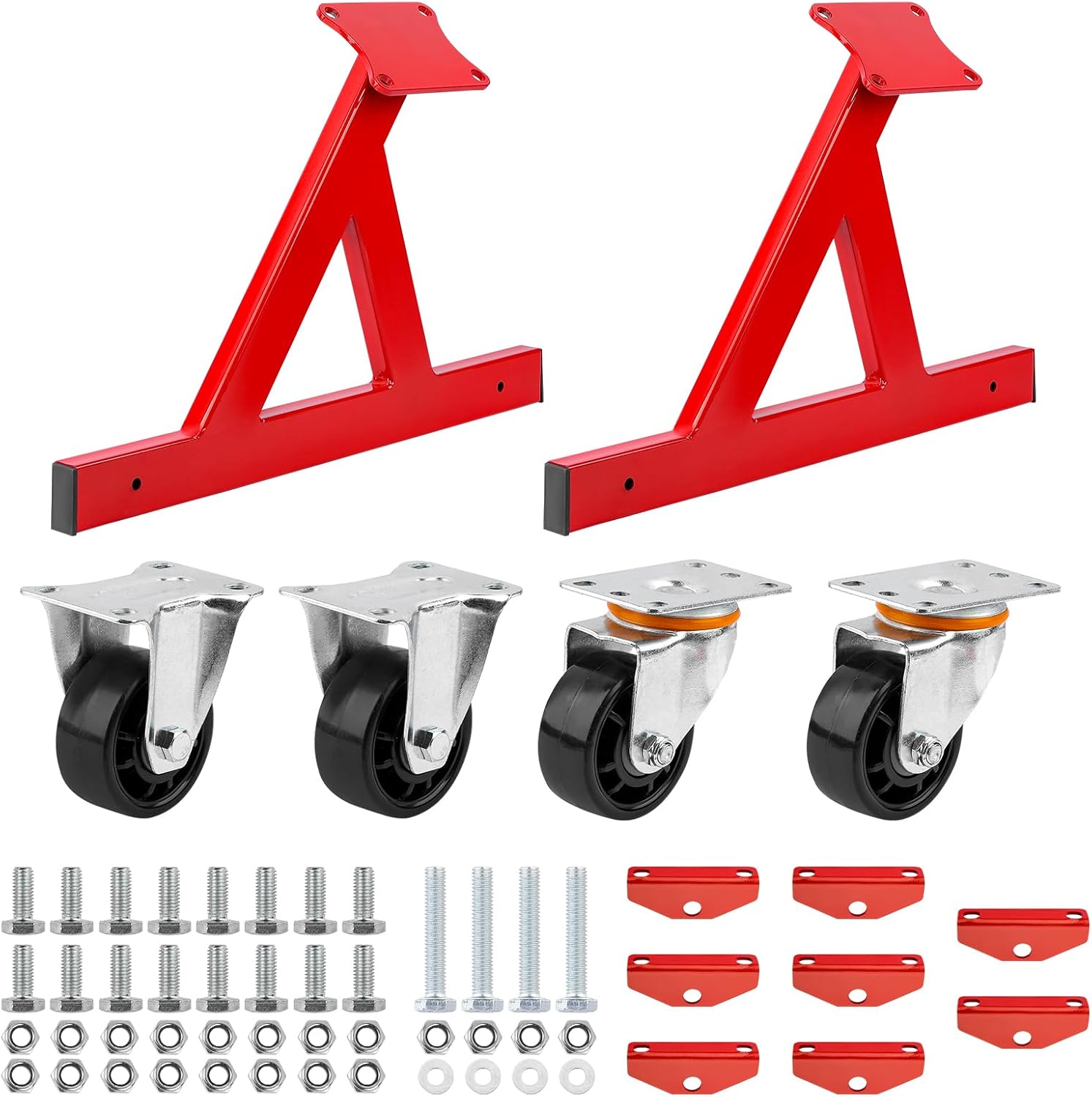 Mobile Engine Cradle Stand for V8 & LS Engines - Steel Rolling Stand w/Wheels & Tool Storage | Easy Assembly (Fits All LS Models)