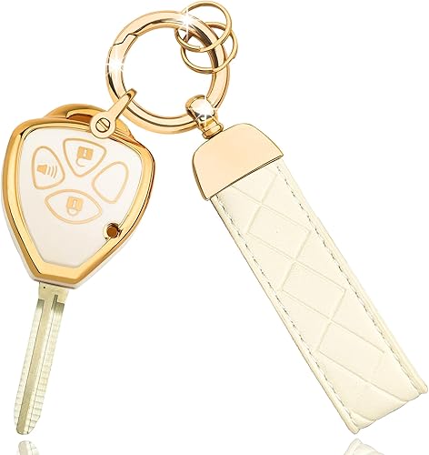 OLLEN Funda para llavero con llavero, compatible con Toyota 4Runner Corolla Matrix RAV4 Venza Yaris Scion, funda de TPU suave de protección OLLEN Funda para llavero con llavero, compatible con Toyota 4Runner Corolla Matrix RAV4 Venza Yaris Scion, funda de TPU suave de protección