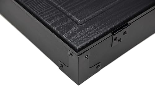 Miniatura 3 de HAN'S DELTA - Juego de gabinete de diana de cerdas profesionales, refuerzo de esquina de metal, punta de acero regulador, incluye 6 dardos y