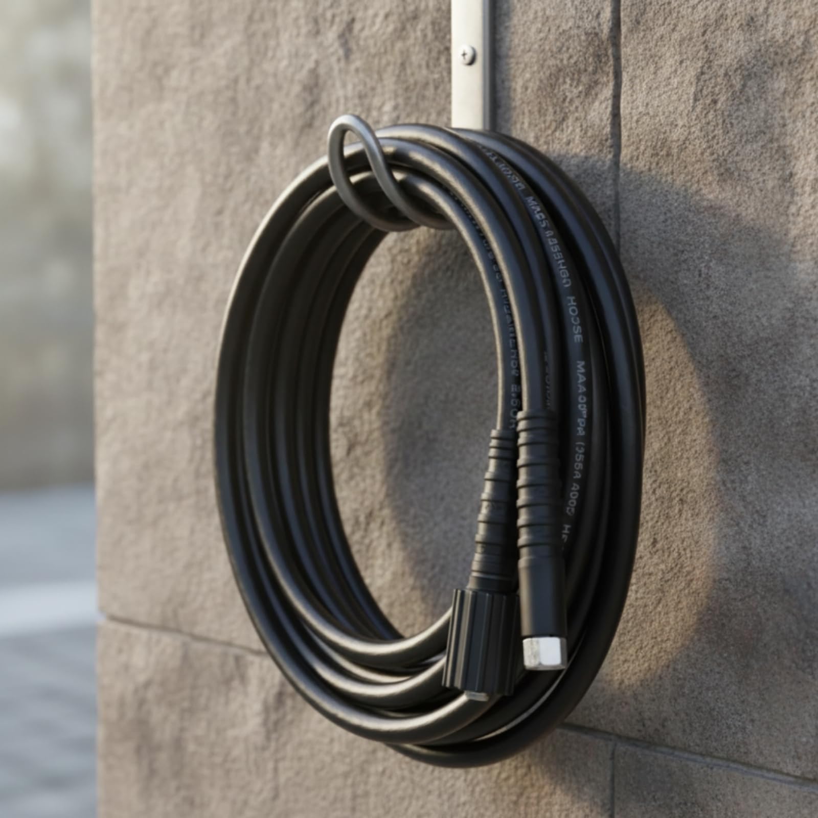 F Fityle Conexión para Lavado con Refuerzo Alambre Acero y Cubierta Flexible PVC para Limpieza Exterior Automóviles y Patios con Acoples Metal Seguros, 8 Metros