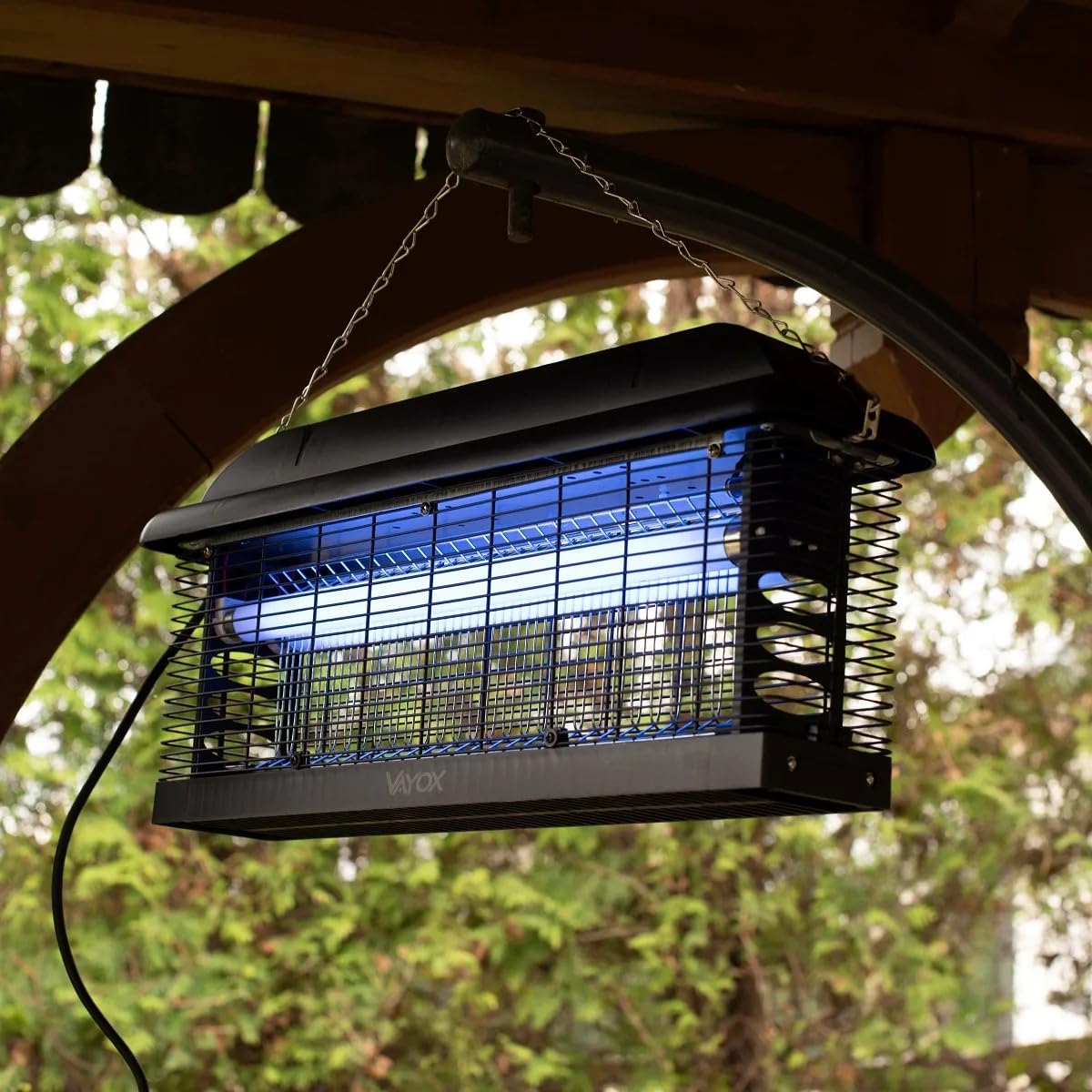 Vayox insektenvernichter elektrisch 30W 2500V Insektenlampe Gegen Mücken | Fliegen, Gnitzen. elektrische fliegenfalle & fliegenfalle als insektenschutz. 180m² Reichweite, 2x15W UV, ohne Chemie