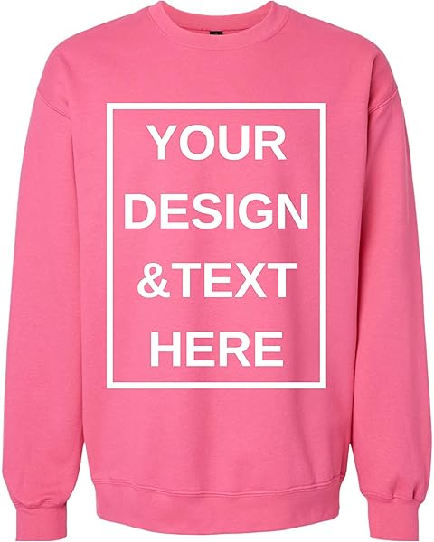 Custom Sweatshirt For Unisex Men Women Youth Toddler Your Design, Text on Front & B...