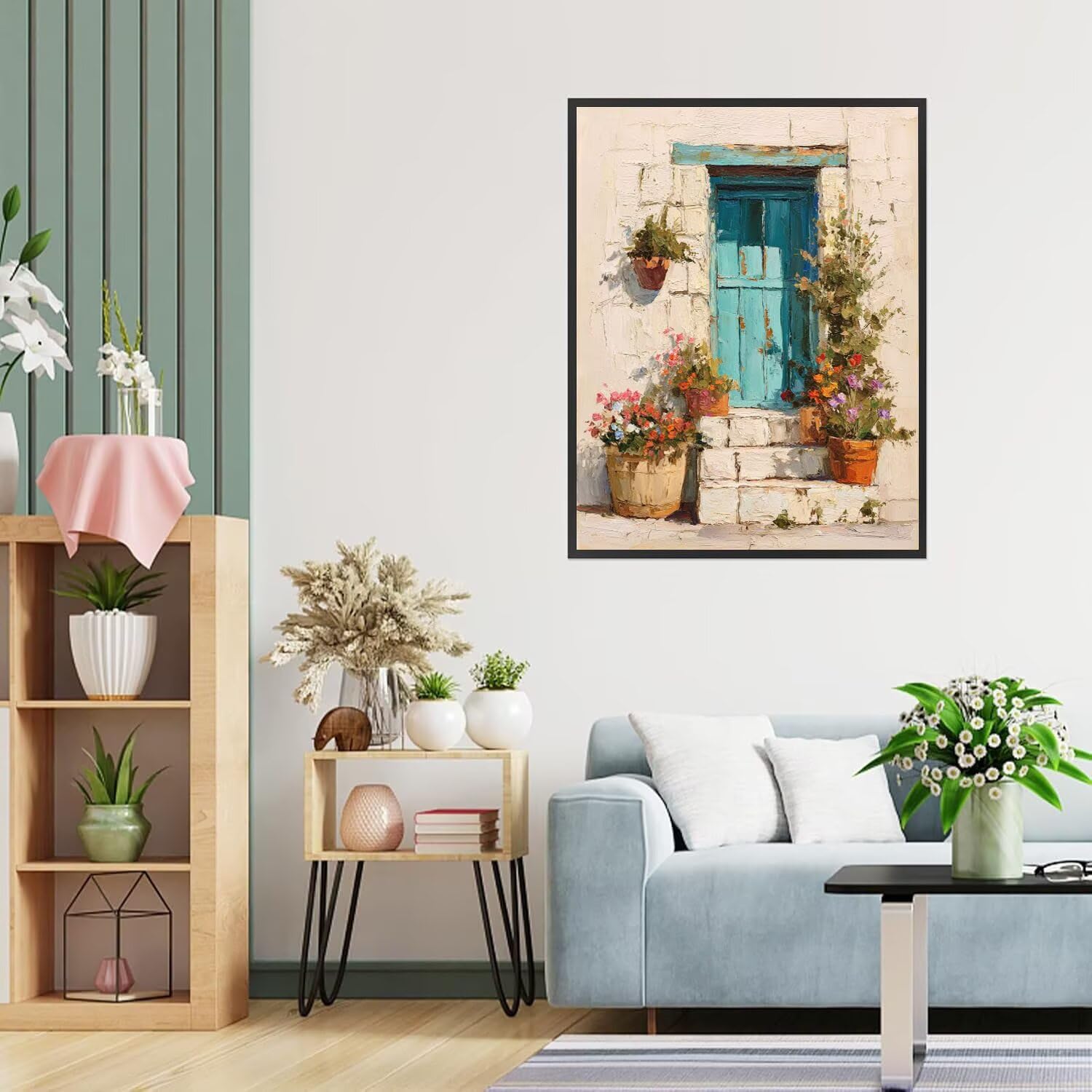 Dipingere con i Numeri Adulti piante, porta Dipingere con i Numeri Bambini DIY Kit, Set Premium con Pennelli, Decorazione Casa & Creativo Regalo di Compleanno, Attività di Tempo libero 70x95cm z-337