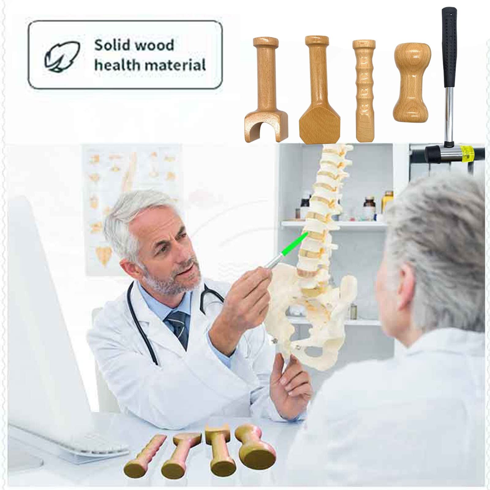 Amazon.co.jp : カイロプラクティック調整ツール ハンマーとノミ