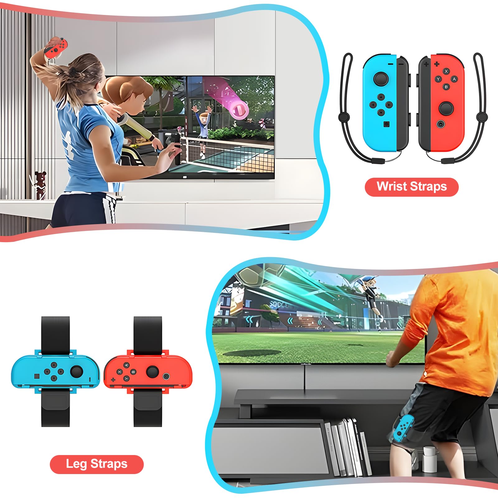 16-in-1 Switch Sports Accessories Bundle for Nintendo Switch Games