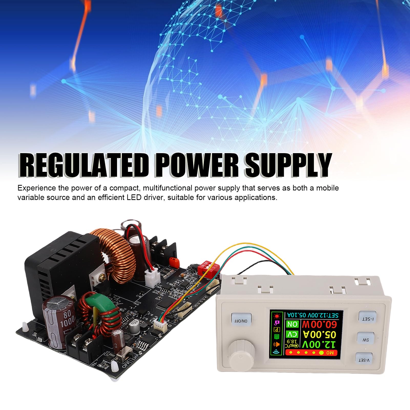 Alimentatore di rete regolabile CNC DC 1200 W, driver LED compatto efficiente per ricerca di laboratorio, materiale ABS