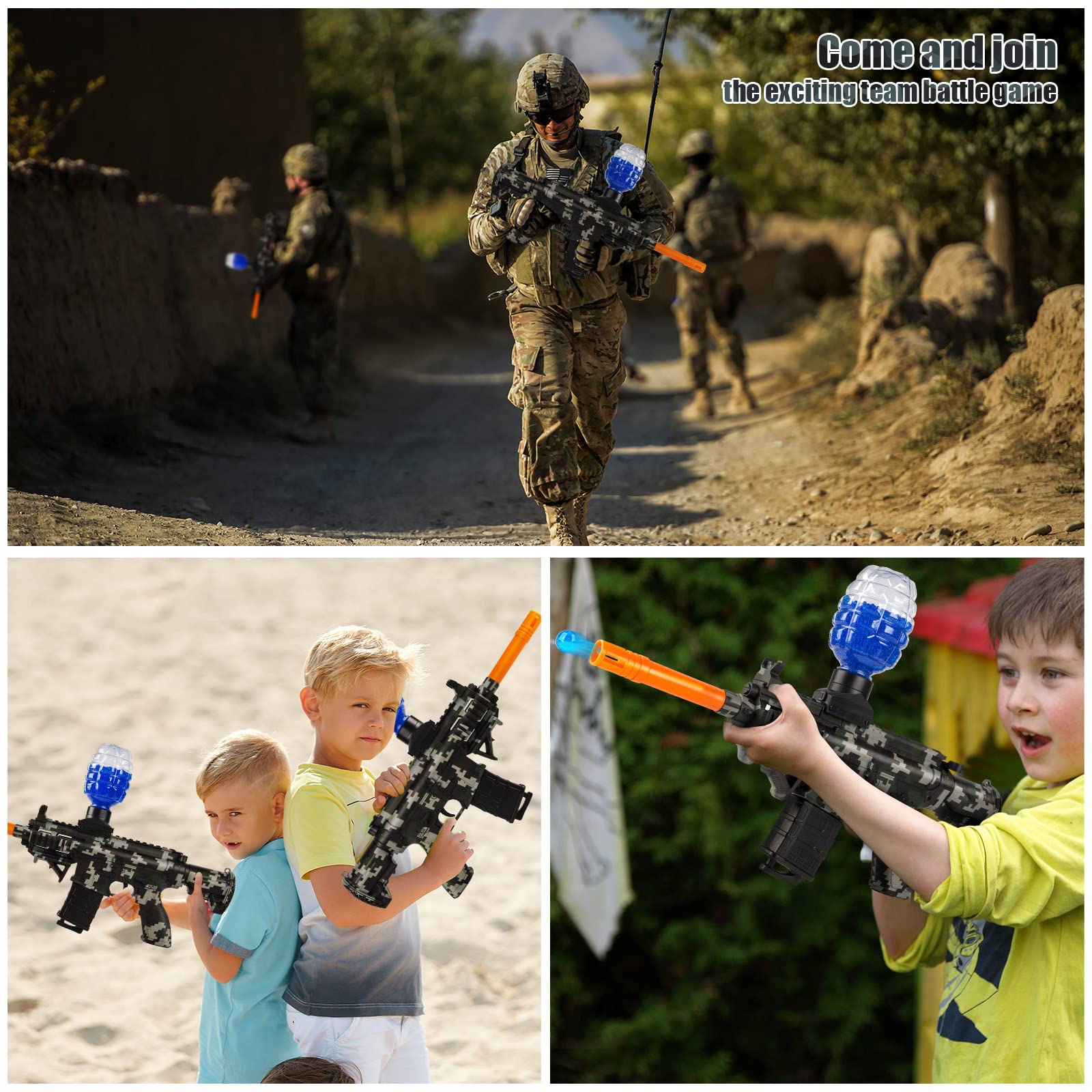 Buy Gel Blaster Gun,M4camouflage Gel Ball Blaster Gel Gun with 30000