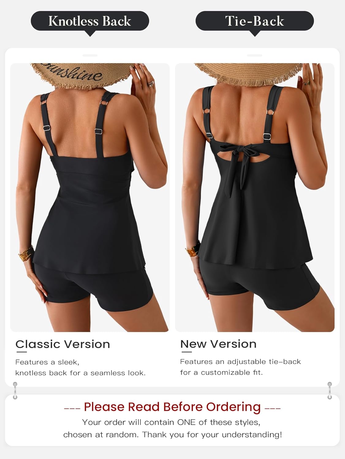 B2prity Tankini Swimsuits for Women Tummy Control Two Piece Modest Bathing Suits Floral Skirt Top with Boyshorts - Image 4