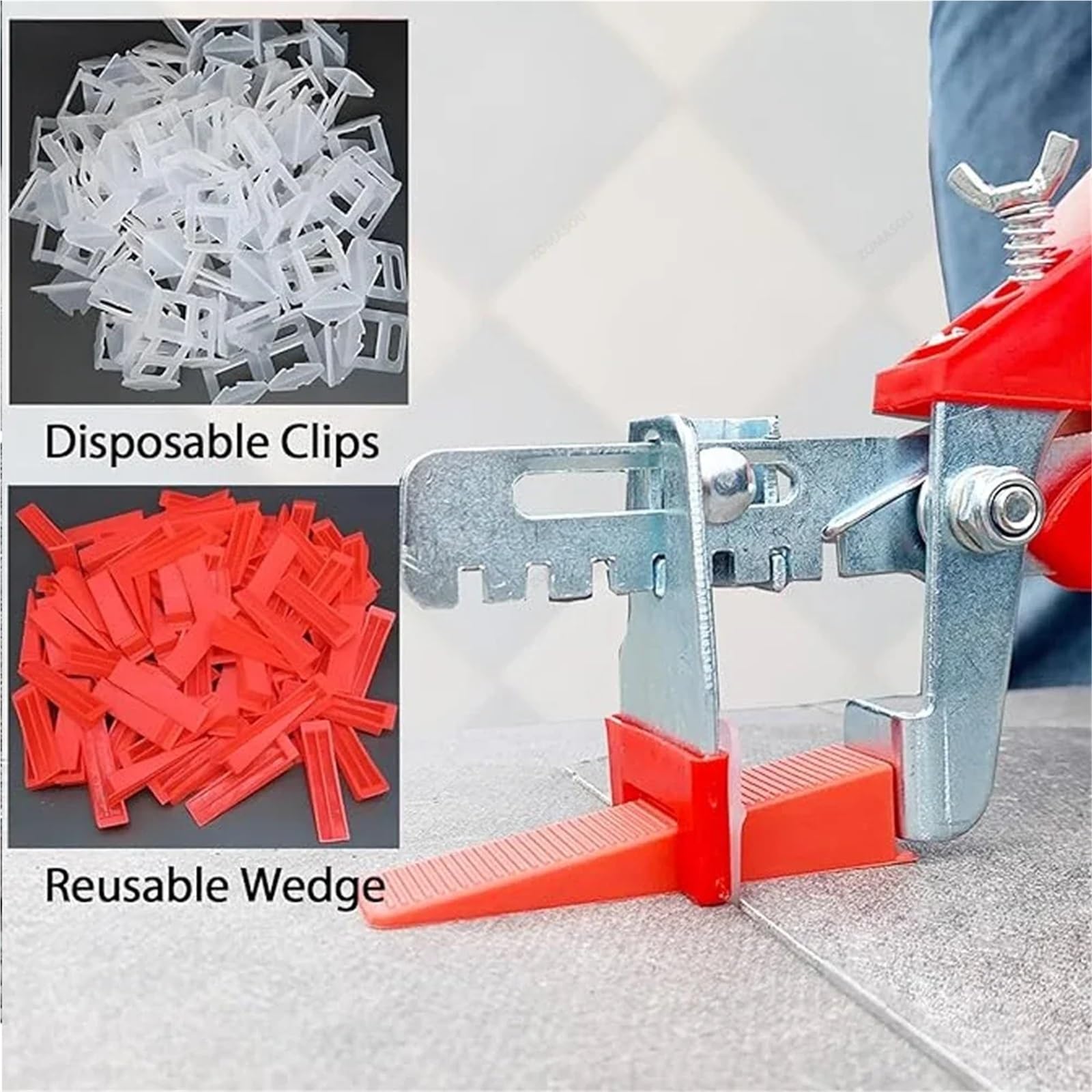 Sistema de nivelación baldosas 601 piezas, cuñas, espaciadores, localizadores, niveladores pared y suelo Para Paredes De Pisos(1.50mm)