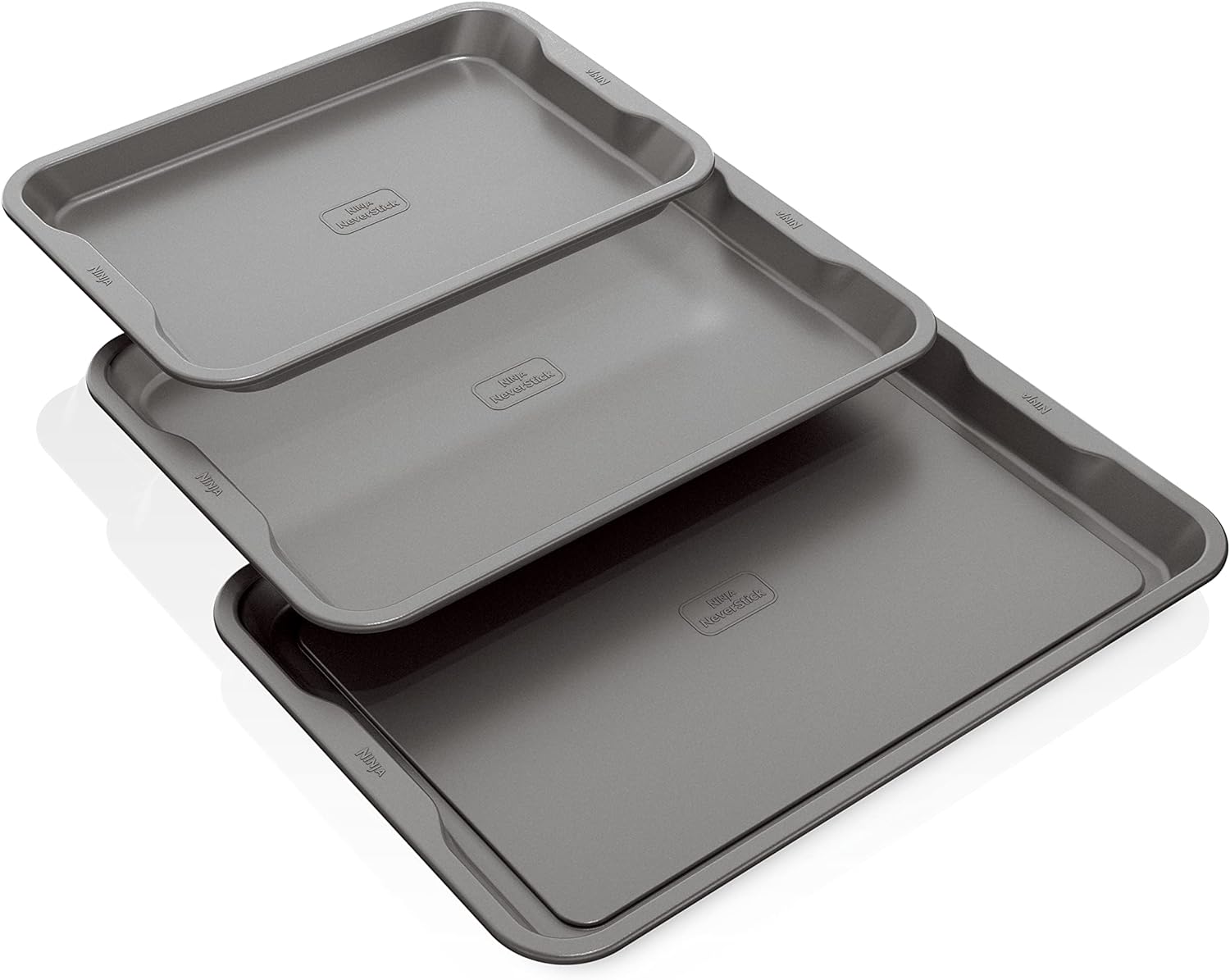 Ninja B30017 Foodi NeverStick Premium 11 inch x 17 inch Baking Sheet, Nonstick, Oven Safe up to 500⁰F, Dishwasher Safe, Grey - Thumbnail 2