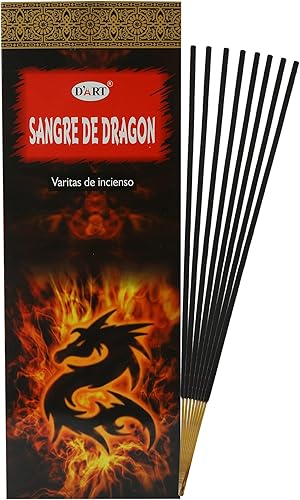 Dragon's Blood - Varillas de incienso hexagonales, 120 varillas (paquete de 6 x 20 varillas)