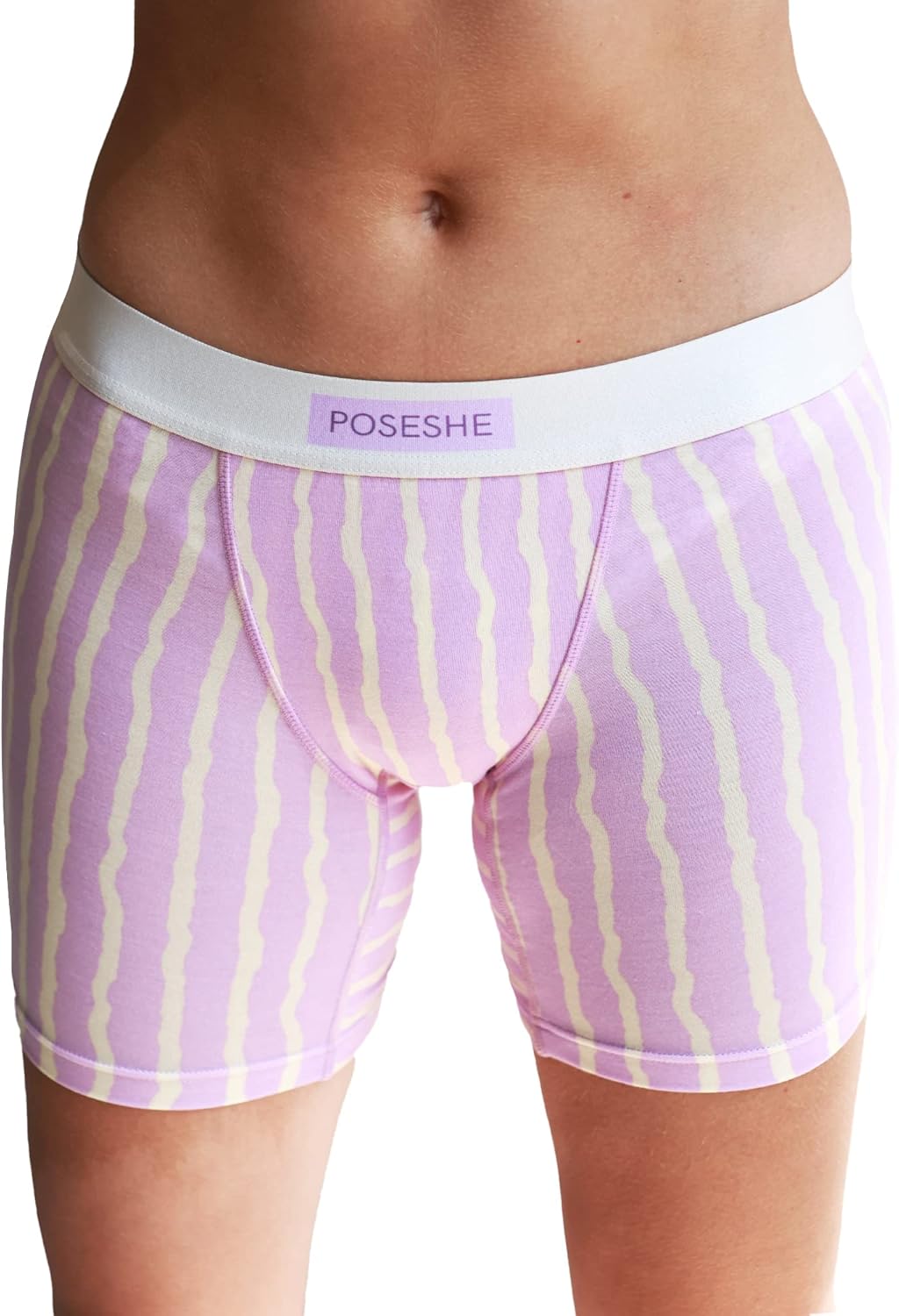 POSESHE Women's Boxer Briefs 6" Inseam, Ultra-soft MicroModal Boyshorts Underwear S-5XL