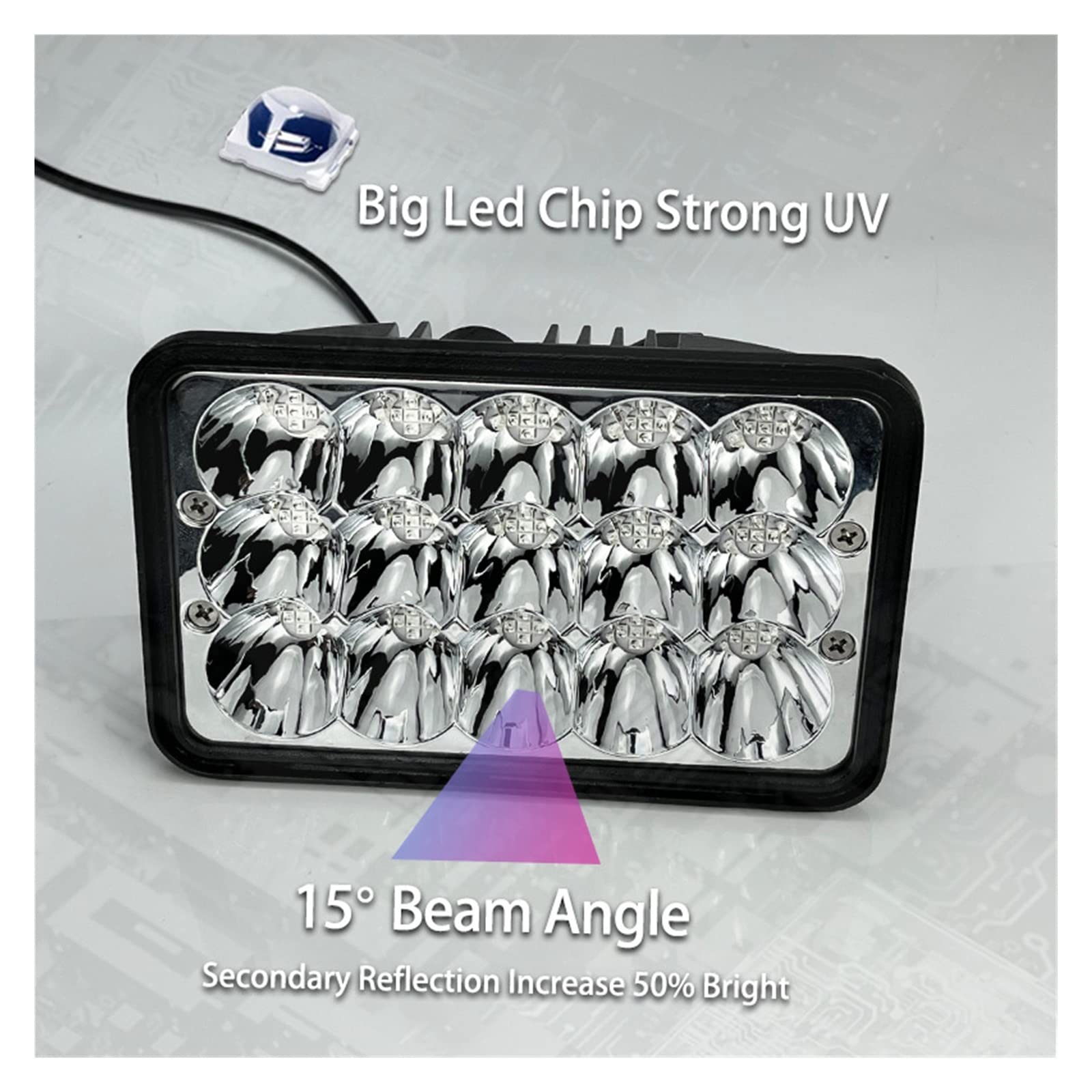 UV-Lampe, LED-UV-GEL-Härtungslampe UV-Lichthärtung Öldruckmaschine Glastinte Farbe Siebdruck 3D-Drucker 365nm 3.0-75