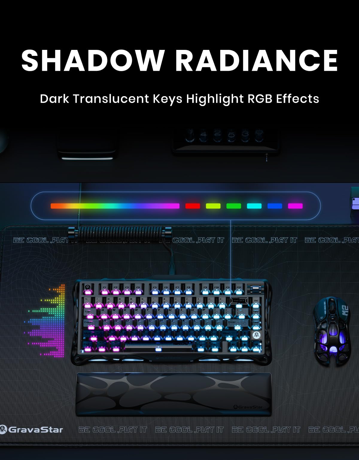 GravaStar Mercury K1 75% bezprzewodowa mechaniczna klawiatura do gier, stop aluminium, uszczelka, kompaktowa, niestandardowa klawiatura, gniazdo Hot-Swap, przełączniki liniowe, podświetlenie RGB