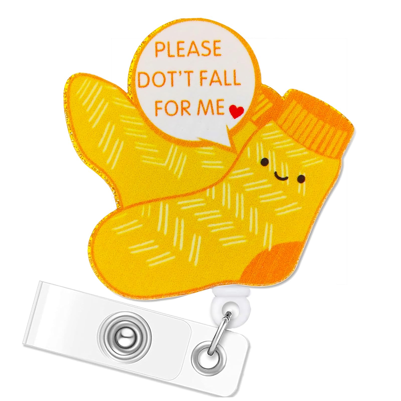 Don’t Fall for Me Badge Reel Holder Retractable with Alligator Clip Cute Funny for OT Oncology Occupational Therapy Nurse CNA Nursing Student Medical