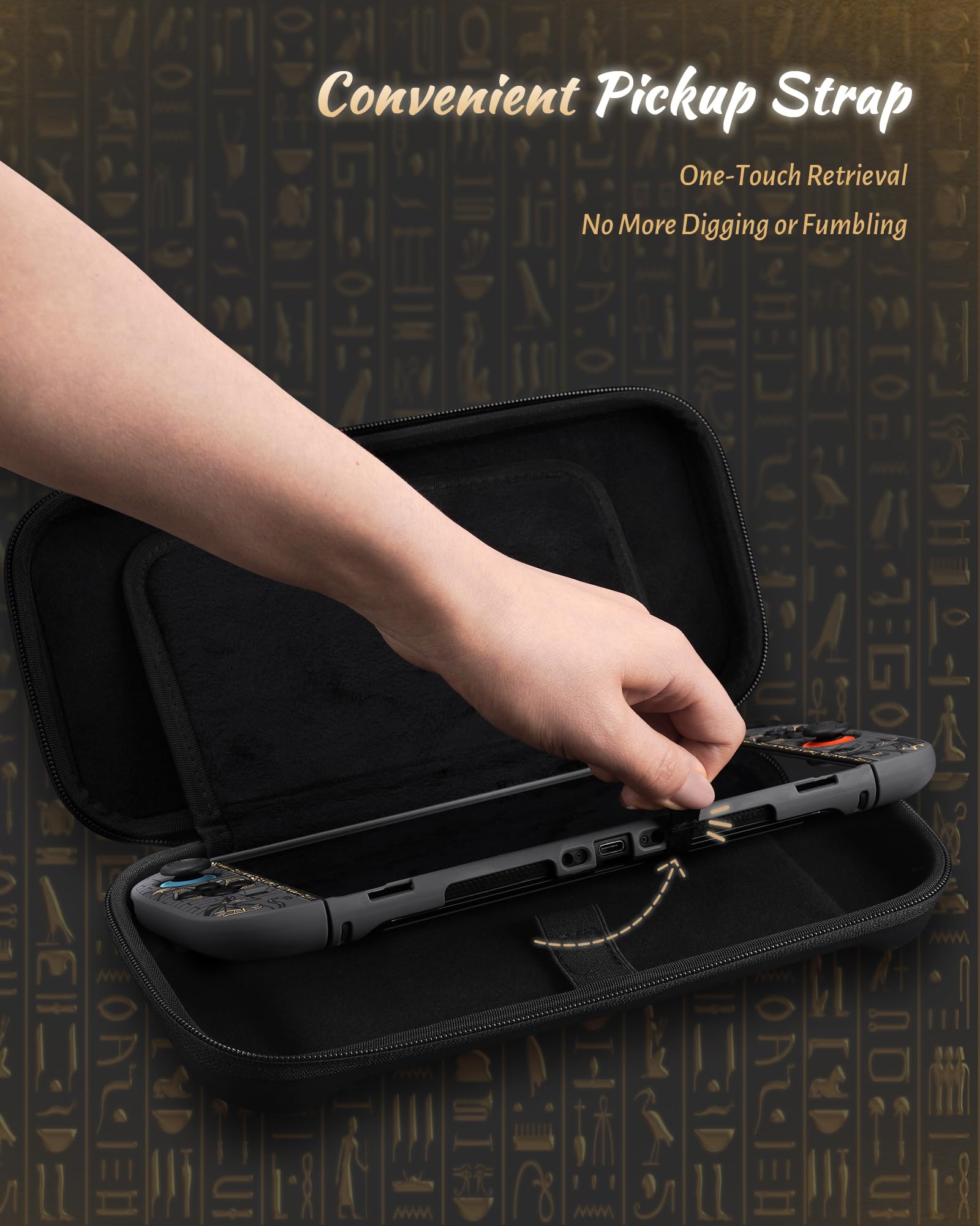 GeekShare Custodia da trasporto per Switch 2, borsa da viaggio di protezione ultra sottile con 12 slot per carte di gioco, fodera interna morbida, design maniglia incassata, custodia portaoggetti