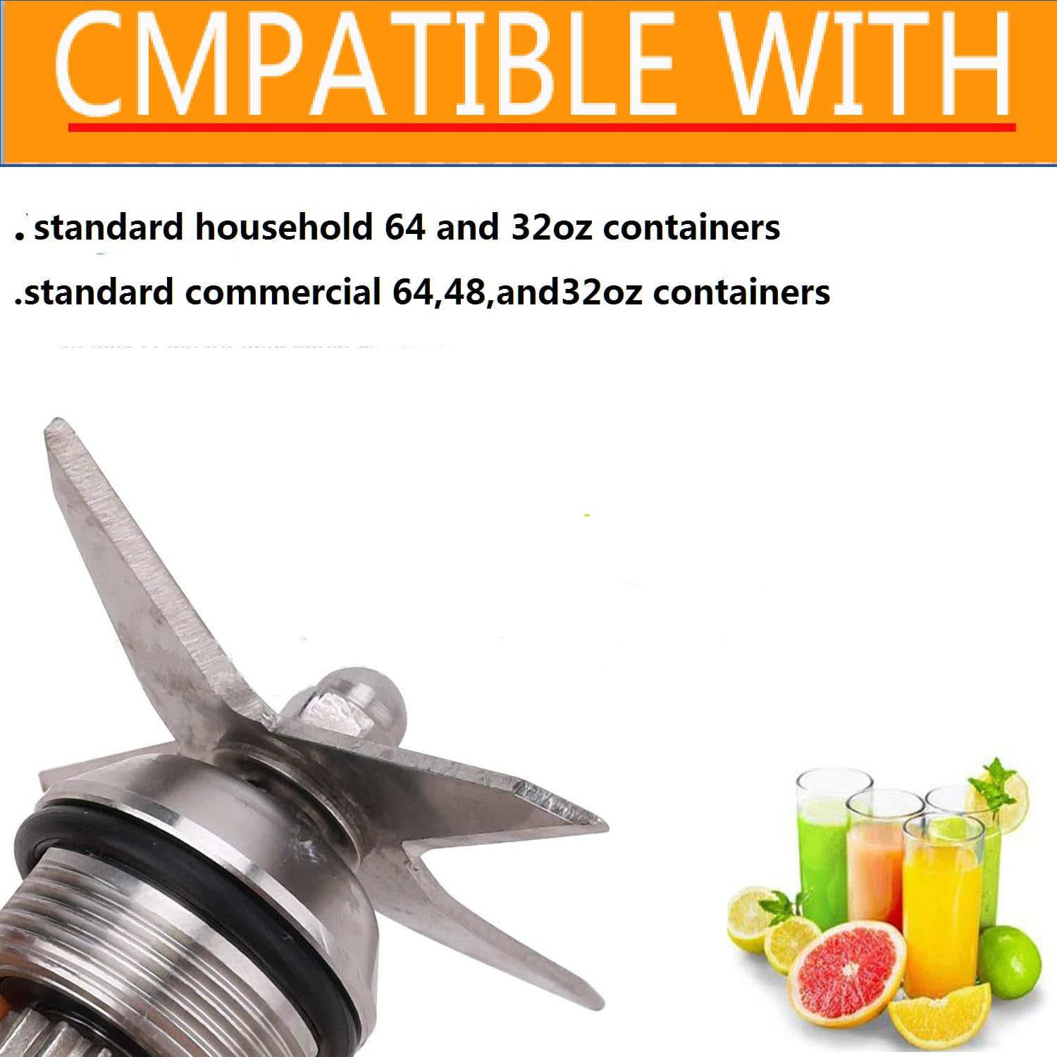 Lama di ricambio per frullatore Vitamix 5200 6300 500 contenitore alto VM001152