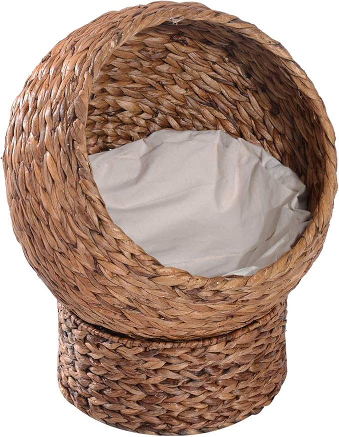 Meilleurs prix pour PawHut Panier chat lit chat cosy grand confort dim. 42L x 33l x 52H cm coussin moelleux beige inclus