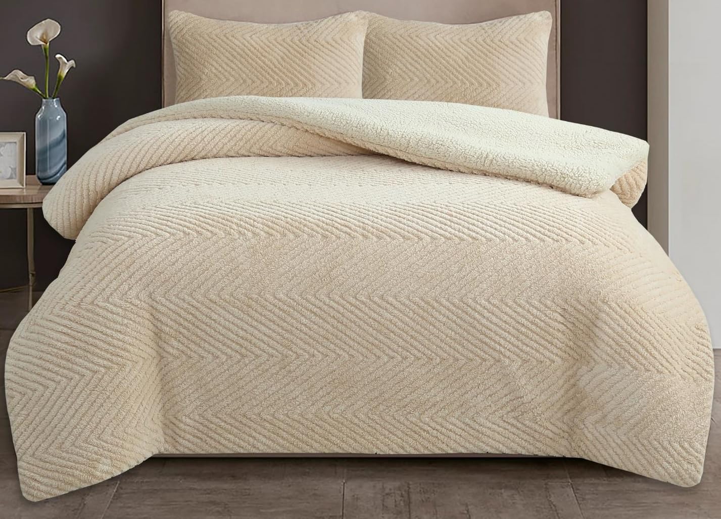 EDREDON Sherpa Sumy - 135 cm., Beige