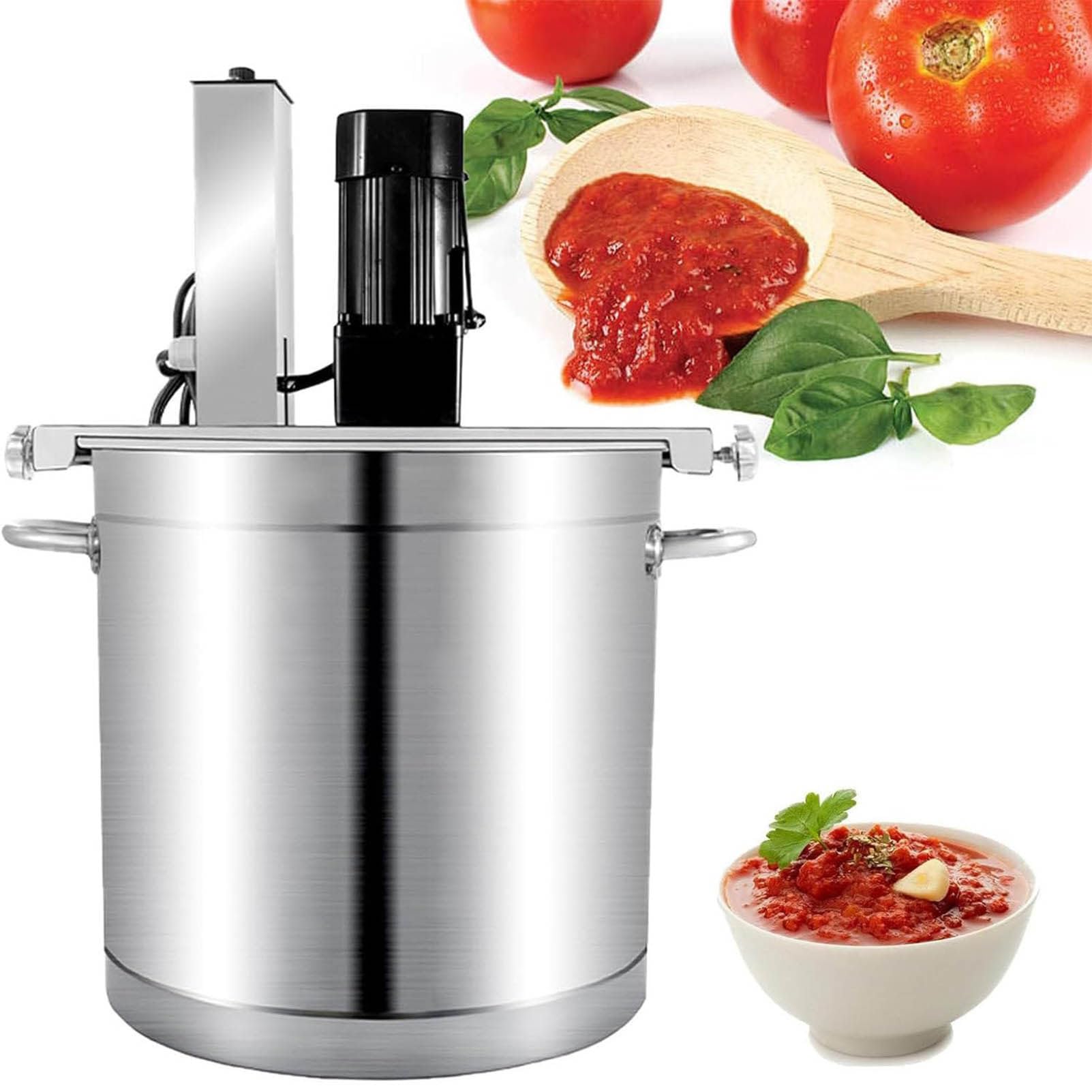 LJLYYDS Automatic Food Mixer Electric Sauce Stirrer Frying Machine Commercial Pot Seasoning Bottom Soup Sauce Stirrer for Making Jam, Sauce 15L