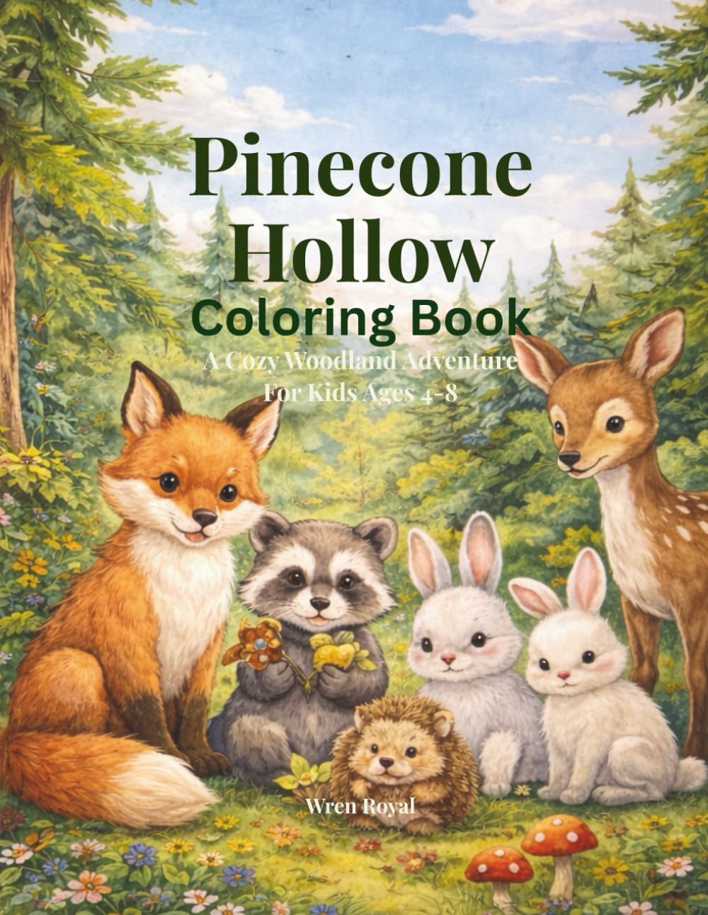 Pinecone Hollow Coloring Book: A Cozy Woodland Adventure