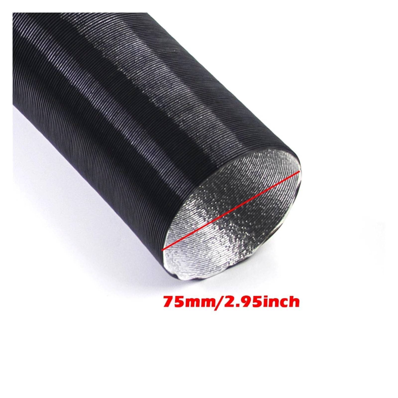 Tuyau D'admission D'air Chauffage En Aluminium - Diamètre 50 Mm, Longueurs 60 à 300 Cm, Ignifuge, Pour Webasto Et Autres - 12