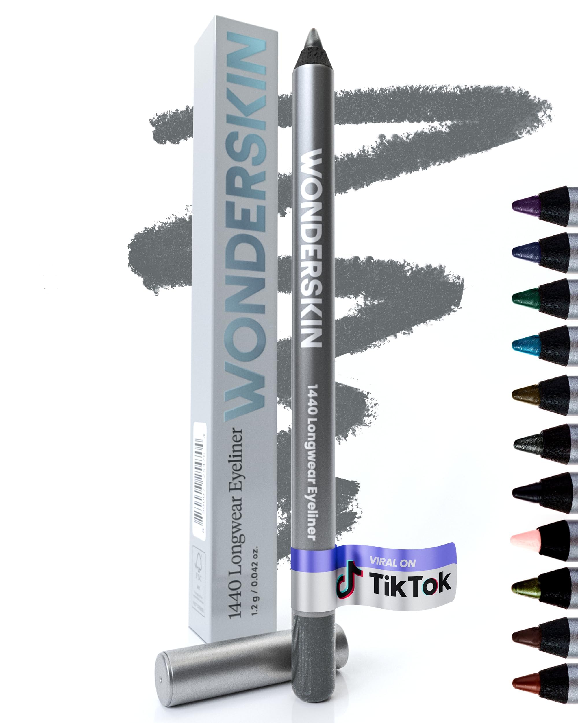 Wonderskin 1440 Langhaftender Eyeliner, Eyeliner-Stifte, Wasserfester Augenstift, Langlebiger Und Wischfester Kajalstift