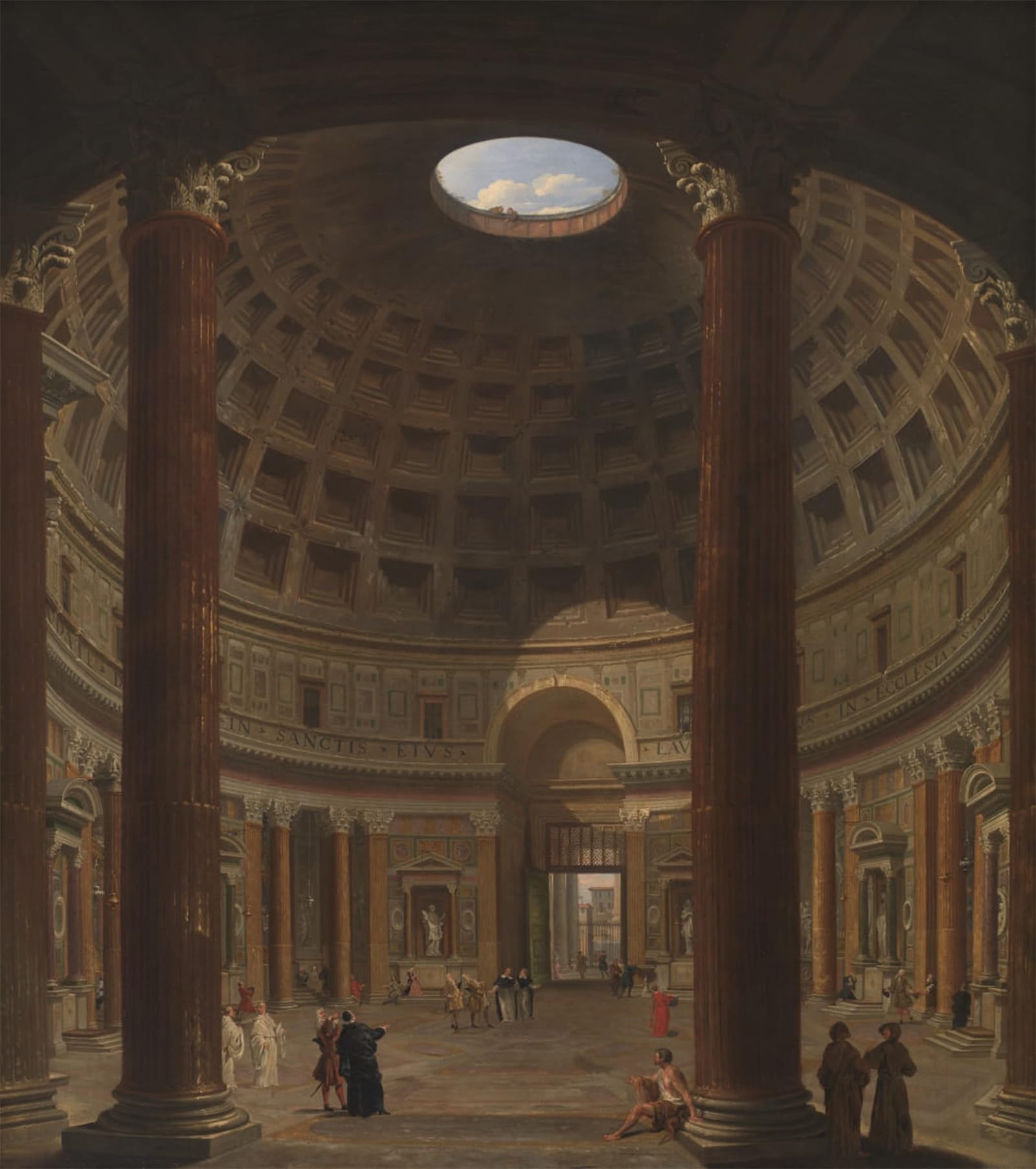 ARTXLXXBN Famous Painting Art Wall Decor Abstract Art Picture Interior of the Pantheon by Paolo Pannini Animal Pictures for Home Decor 60x90cm