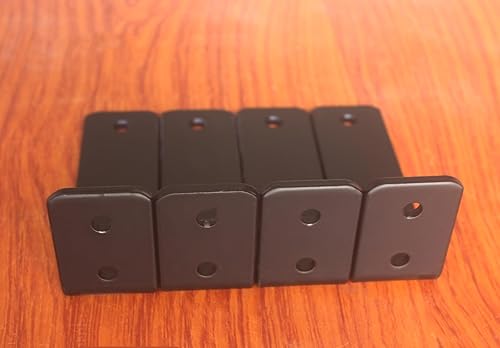 Miniatura 97 de Paquete de 4 soportes en L para estante, 8 pulg. largo x 6 pulg. alto x 1.5 pulg. ancho, grosor 03/64 pulg., soporte de hierro, metal, industrial