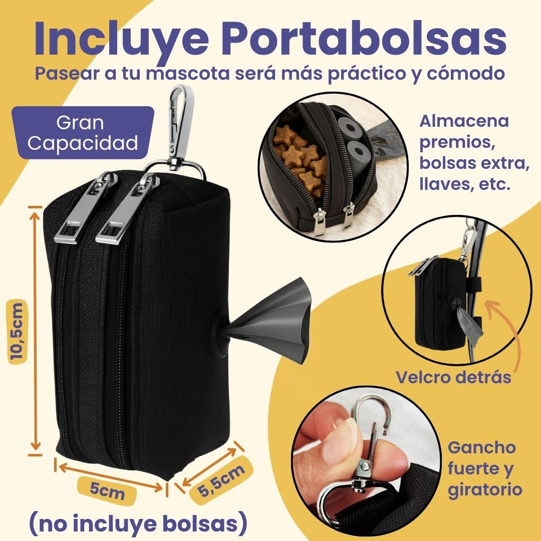 Mangiatoia per cani sollevata 5 altezze | abbeveratoio e mangiatoie per cani in acciaio 2 x 1200 ml, mangiatoia lenta per cani, abbeveratoio antigoccia, tappeto in silicone + porta borse per