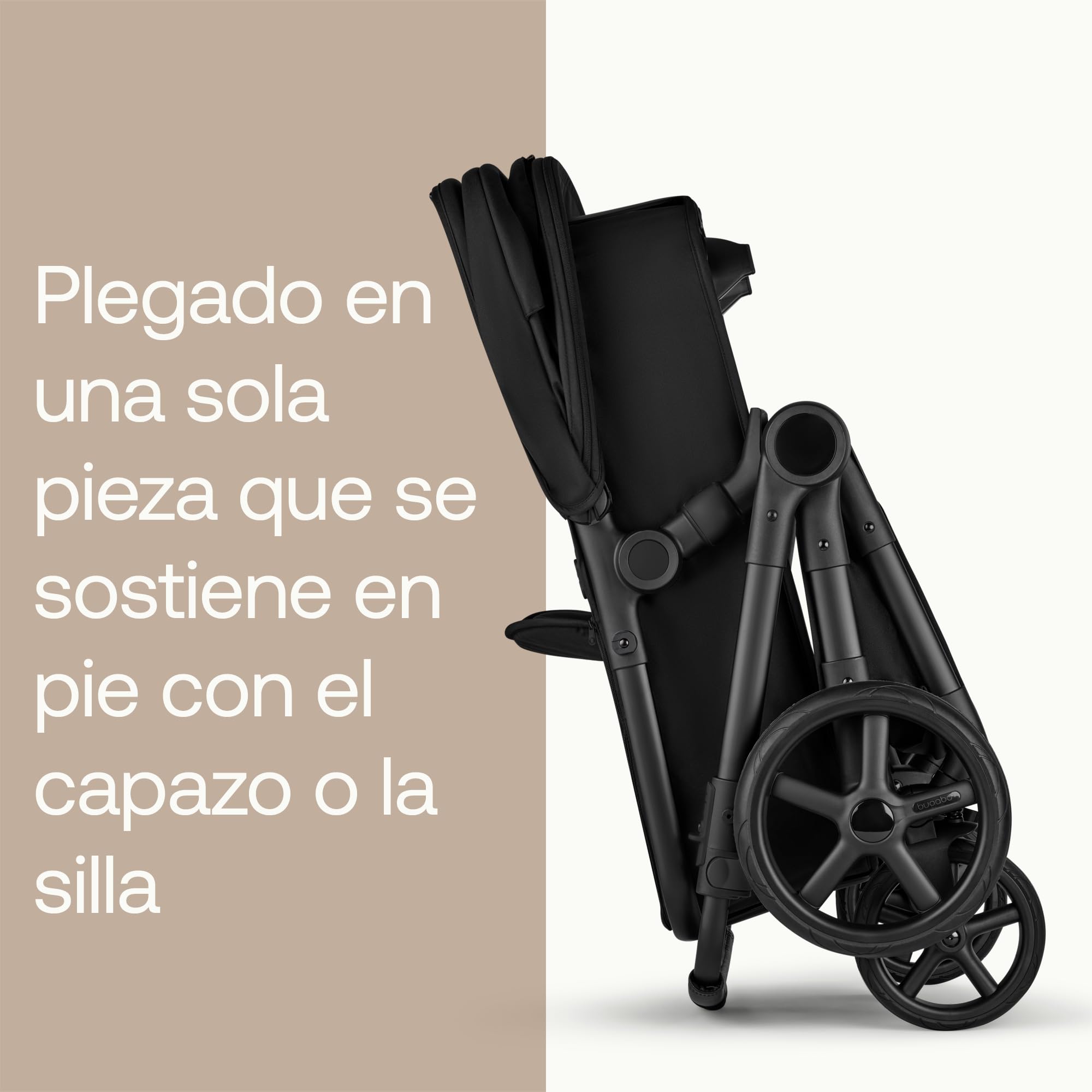 Bugaboo Cub Carrito Todoterreno, para Recién Nacido hasta 22 kg | Manejo Suave y Cómodo, Peso Ligero de 10,7 kg, Silla Reclinable y Reversible, Cesta de Almacenaje Grande, Desert Taupe