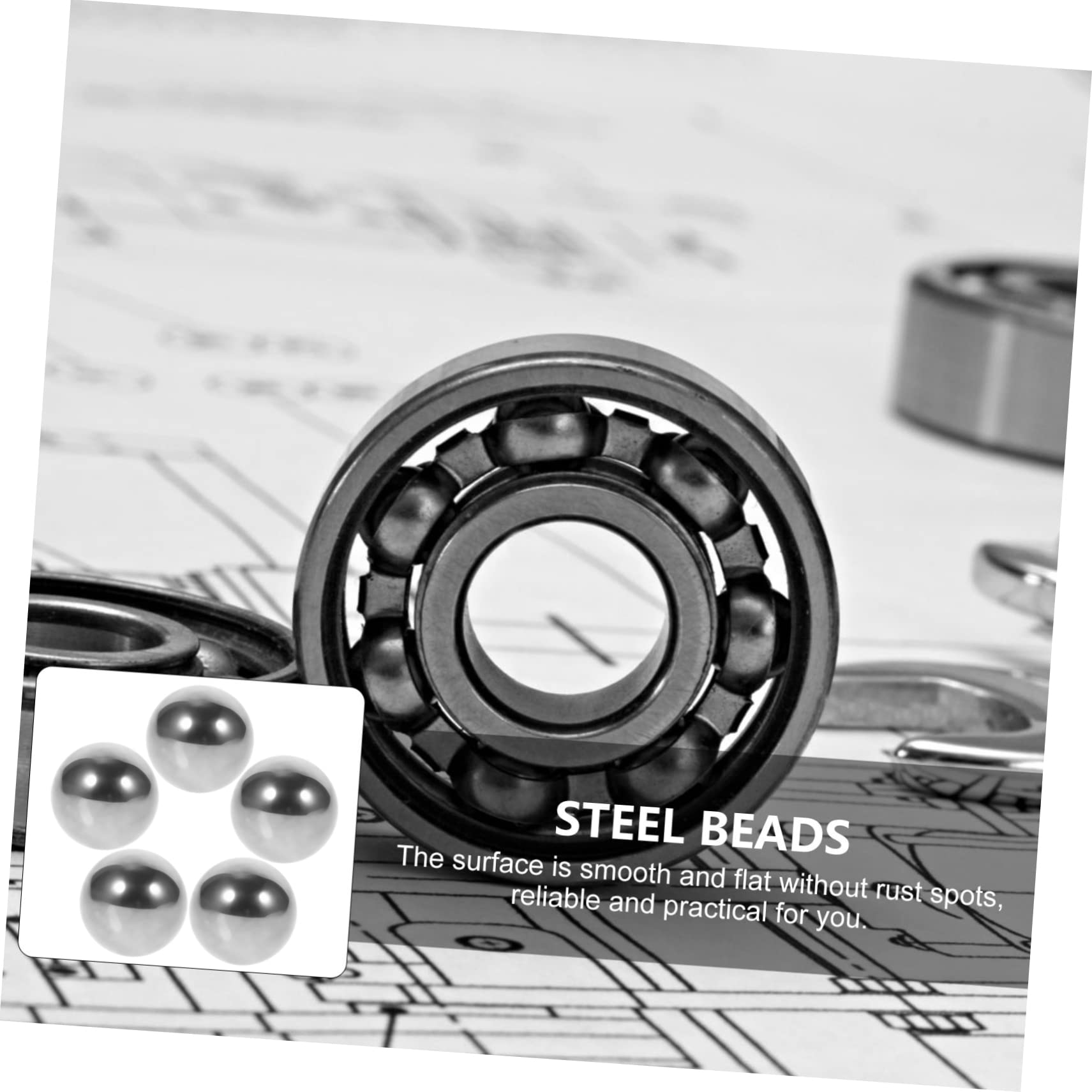 Unomor Precision Steel Ball 5pcs Set Steel Ball Run Bike and Refrigerator Bearings