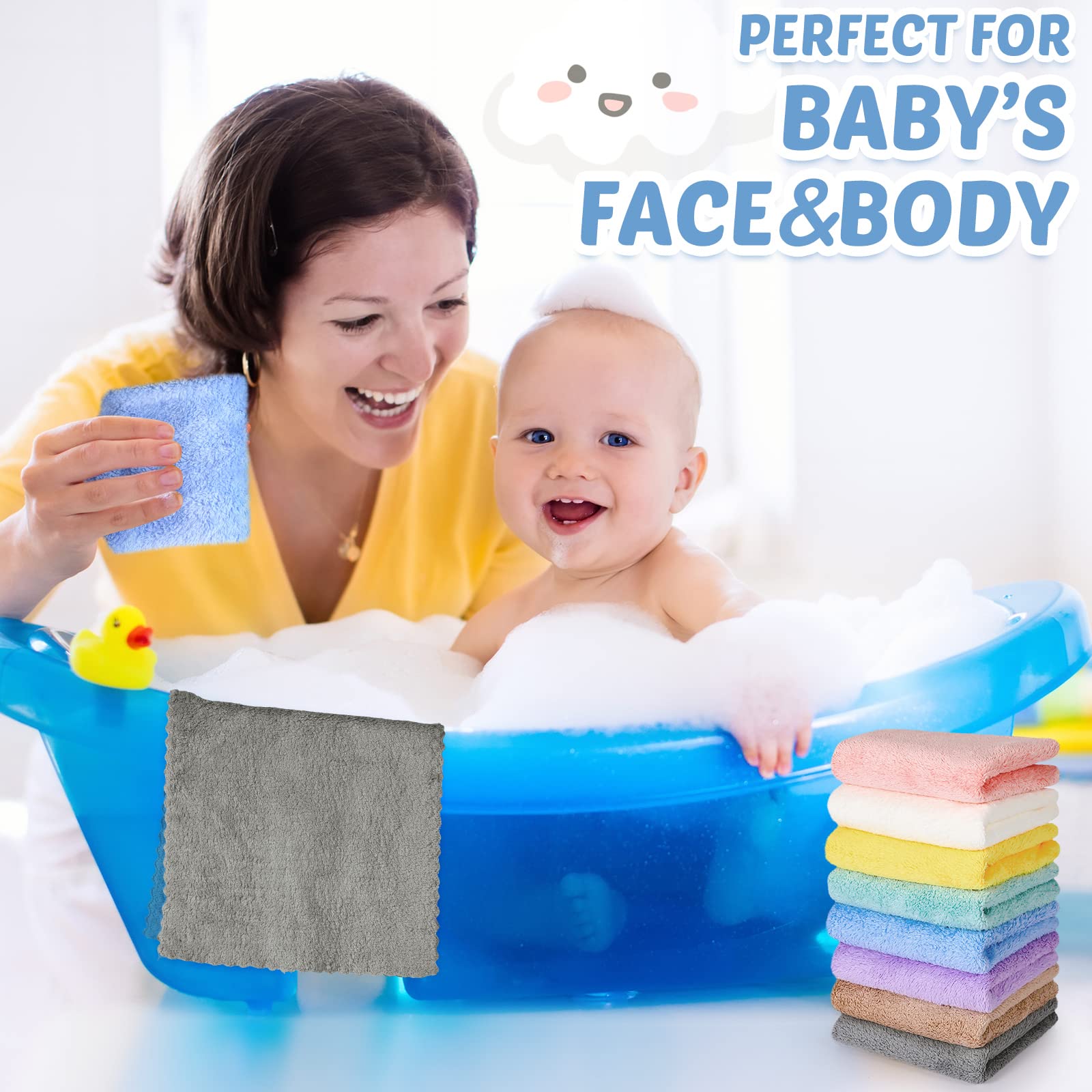 Mixweer - Paquete de 40 paños de microfibra para eructos de bebé de 20 x 10 pulgadas, paños absorbentes para eructos para bebés y niñas, alfombras para eructos para recién nacidos, artículos