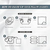 Vista 5 de Elegant Comfort Paquete de 2 rellenos de almohada de poliéster y algodón, relleno de fibra siliconada, 12 x 12, color blanco, 2