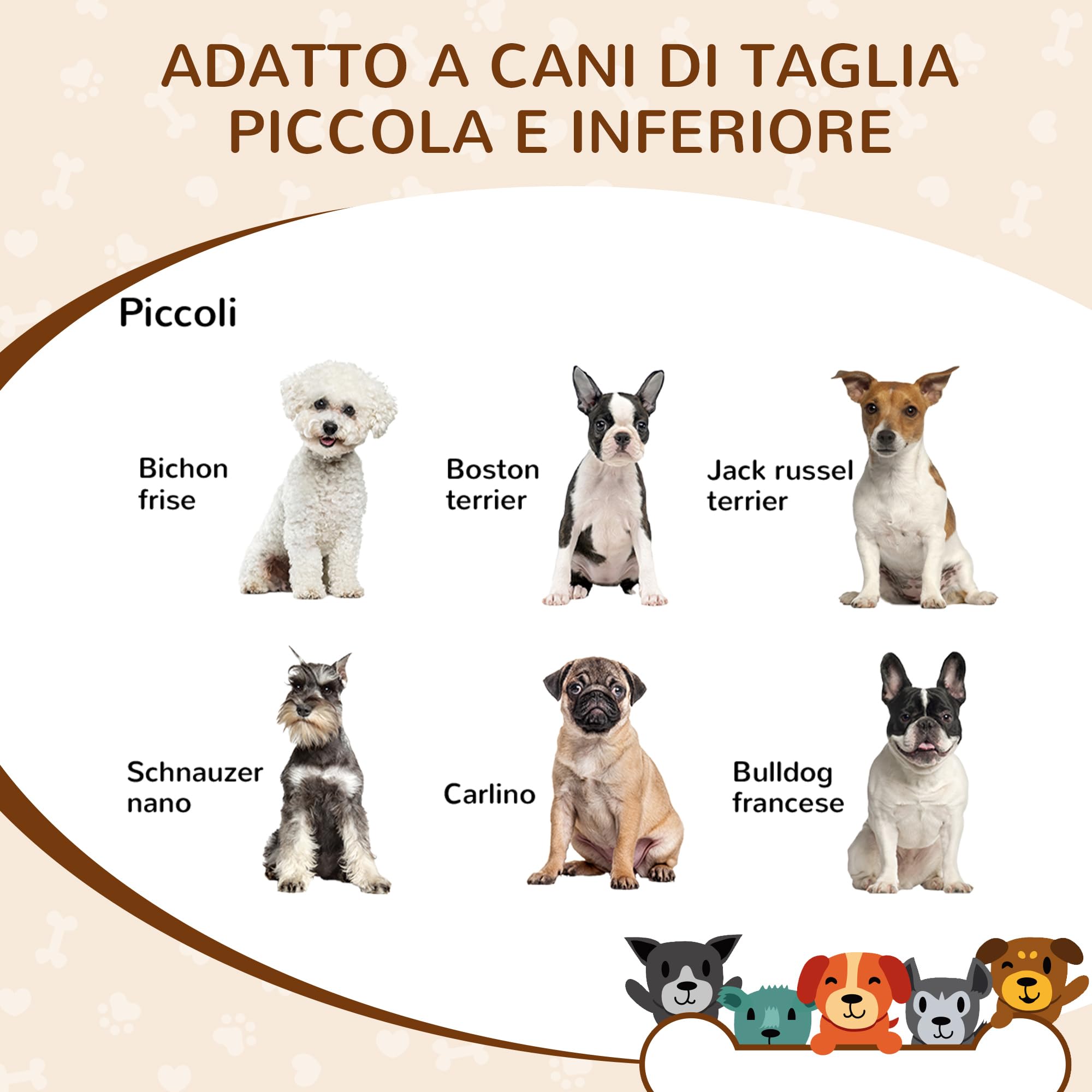 PawHut Cuccia per Cani da Interno, Casetta per Cani e Gatti con Struttura in Legno e Aperture a Forma di Zampa, Cuore e Ossa, Cuccetta per Soggiorno e Salotto, Rovere