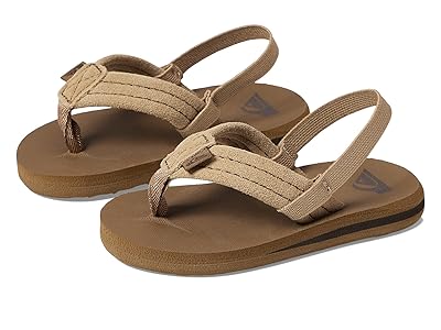 Quiksilver Kids Quiksilver Kids Carver Suede Core Flip Flops (Toddler) (Tan 1) Boy