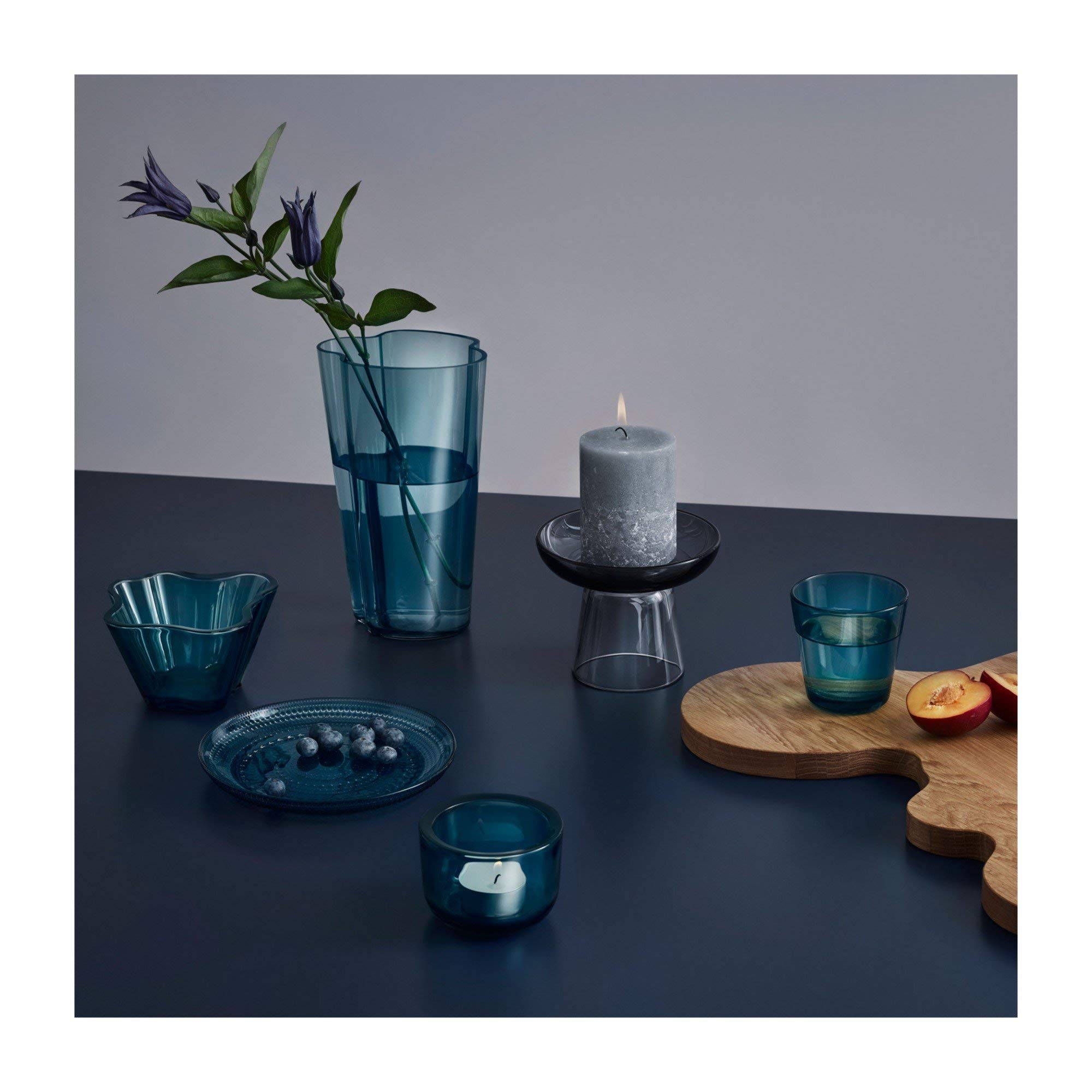 Amazon.com: Iittala Alvar Aalto Vase Glass Lake Blue 220 mm : Home