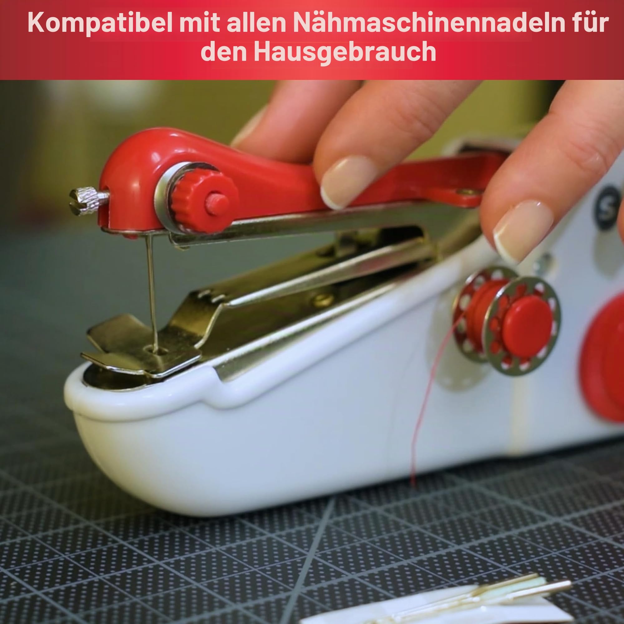 Tragbare Mini Nähmaschine Singer Stitch Sew Quick – Ideal für schnelle Reparaturen zu Hause und unterwegs